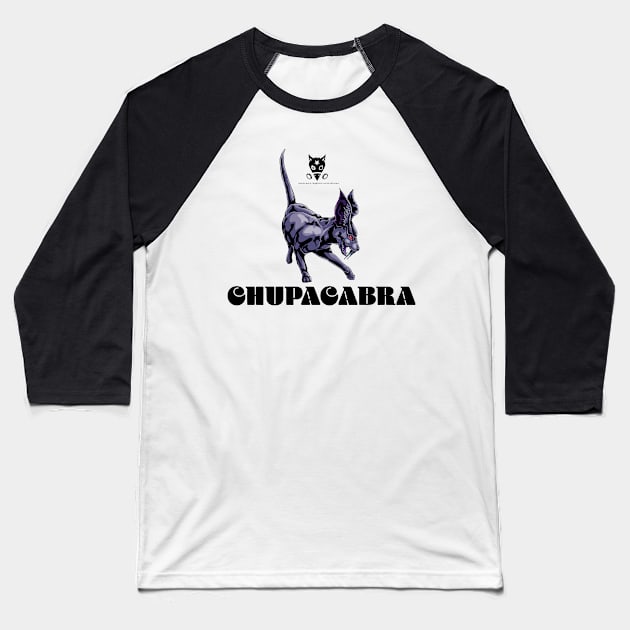 Chupacabra Baseball T-Shirt by kingasilas